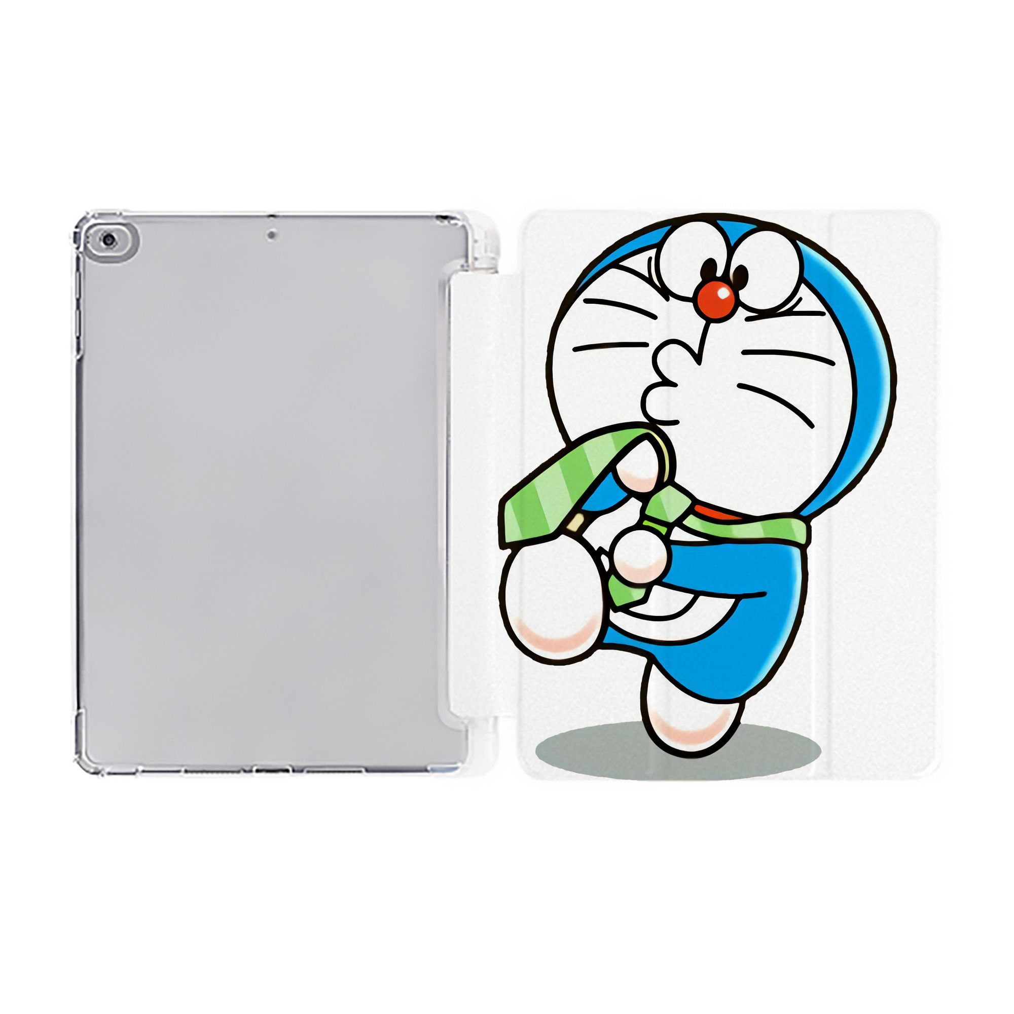 （画像用） ドラえもん Doraemon IPad ケース ペン収納付き 三つ折りスタンド PUレザー×シリコン 対応機種9.5/10.5/10.9インチ